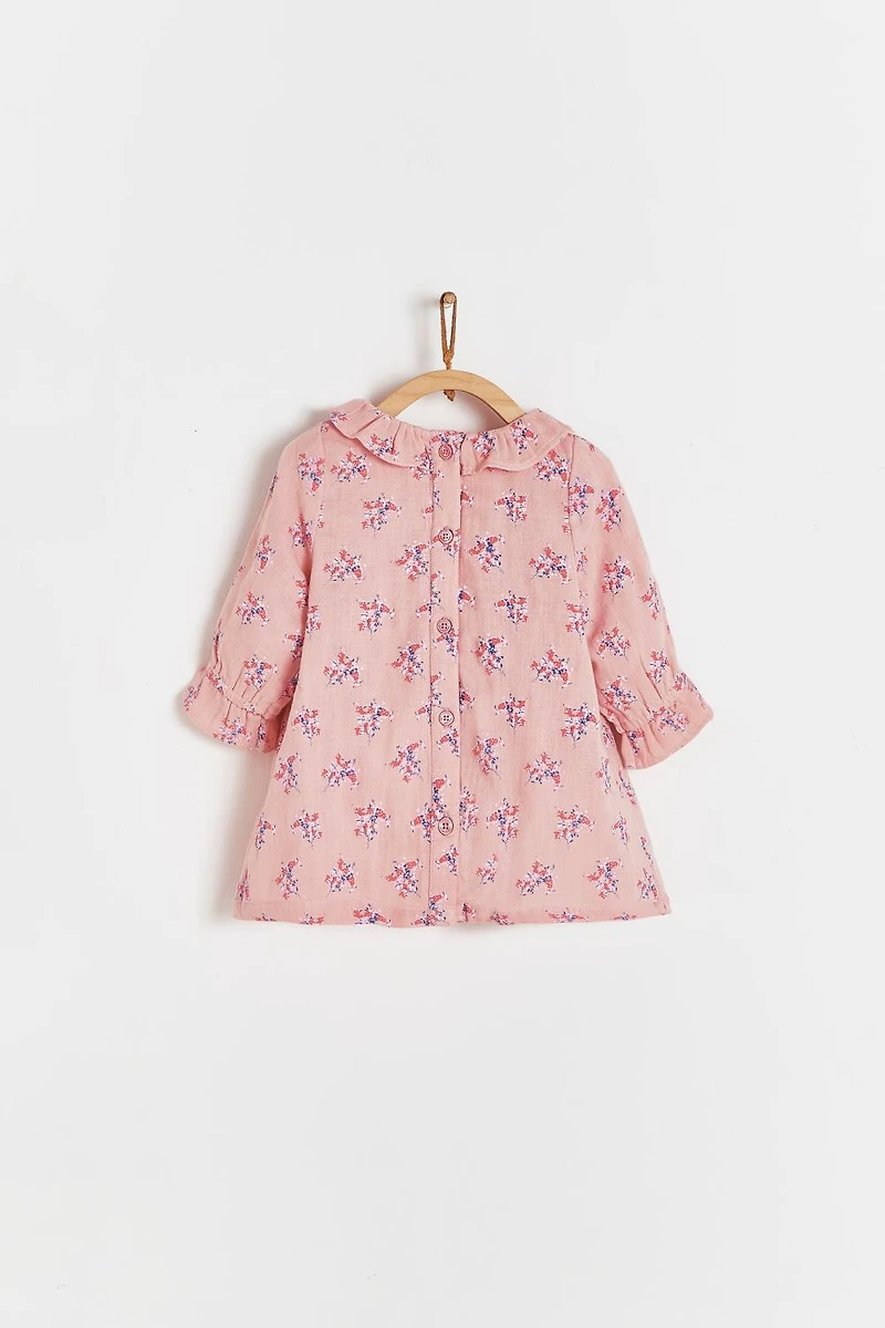 Plumas Long Sleeve Ruffle Dress