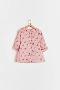 Plumas Long Sleeve Ruffle Dress