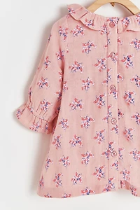 Plumas Long Sleeve Ruffle Dress