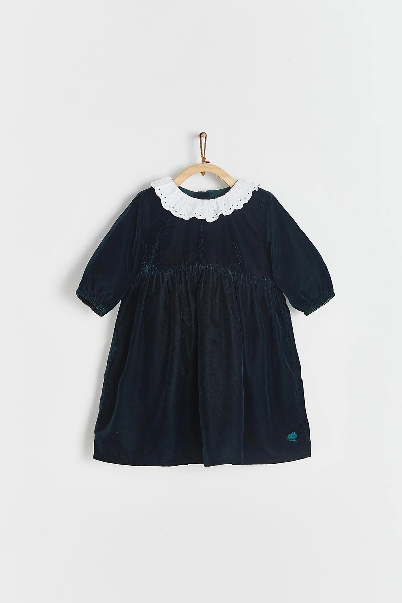 Christmas Plush Collar Dress