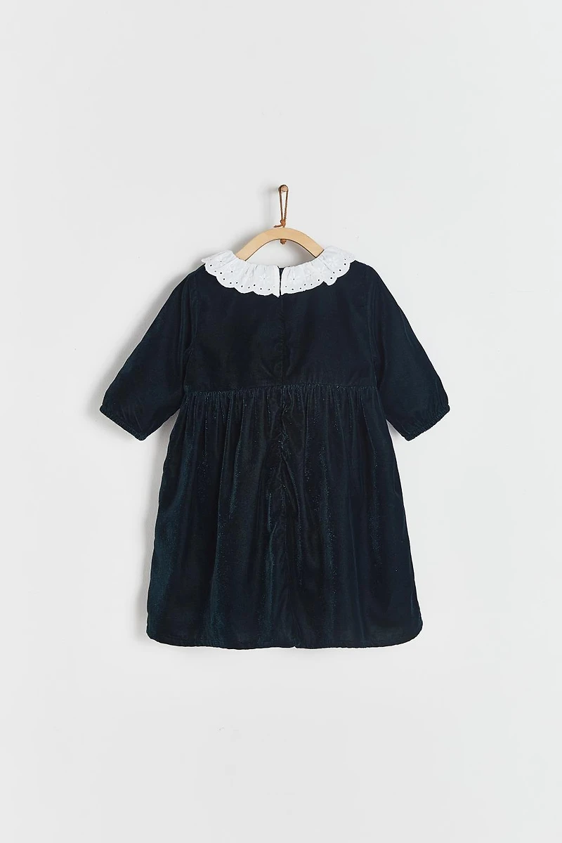 Christmas Plush Collar Dress