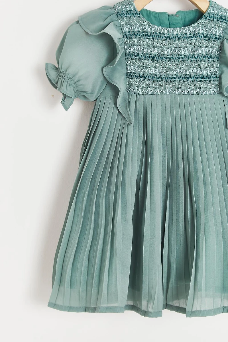 Jade Pleated Dress