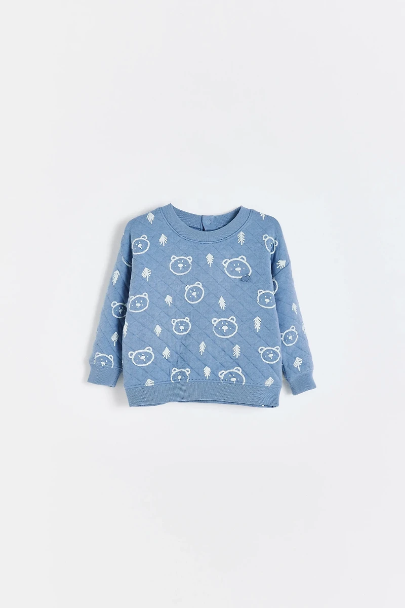 Blue Baby Printed Sweatshirt