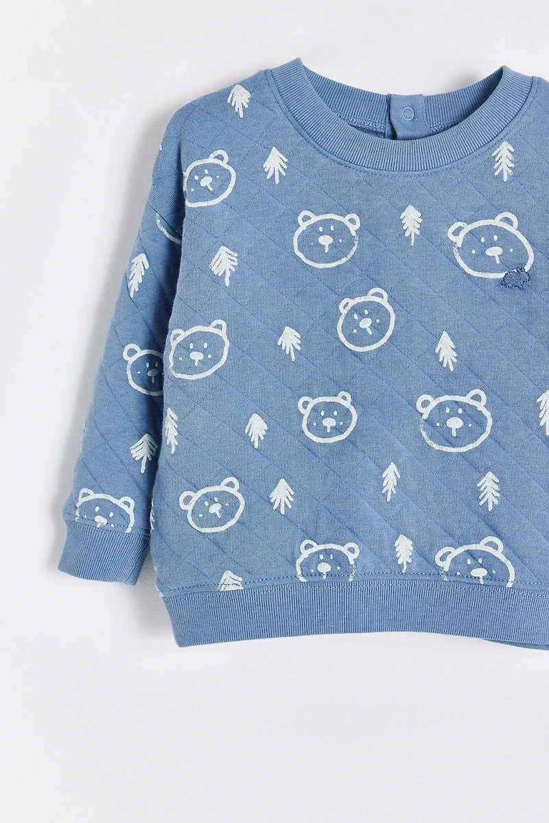 Blue Baby Printed Sweatshirt