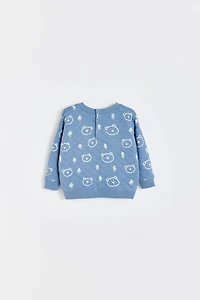 Blue Baby Printed Sweatshirt