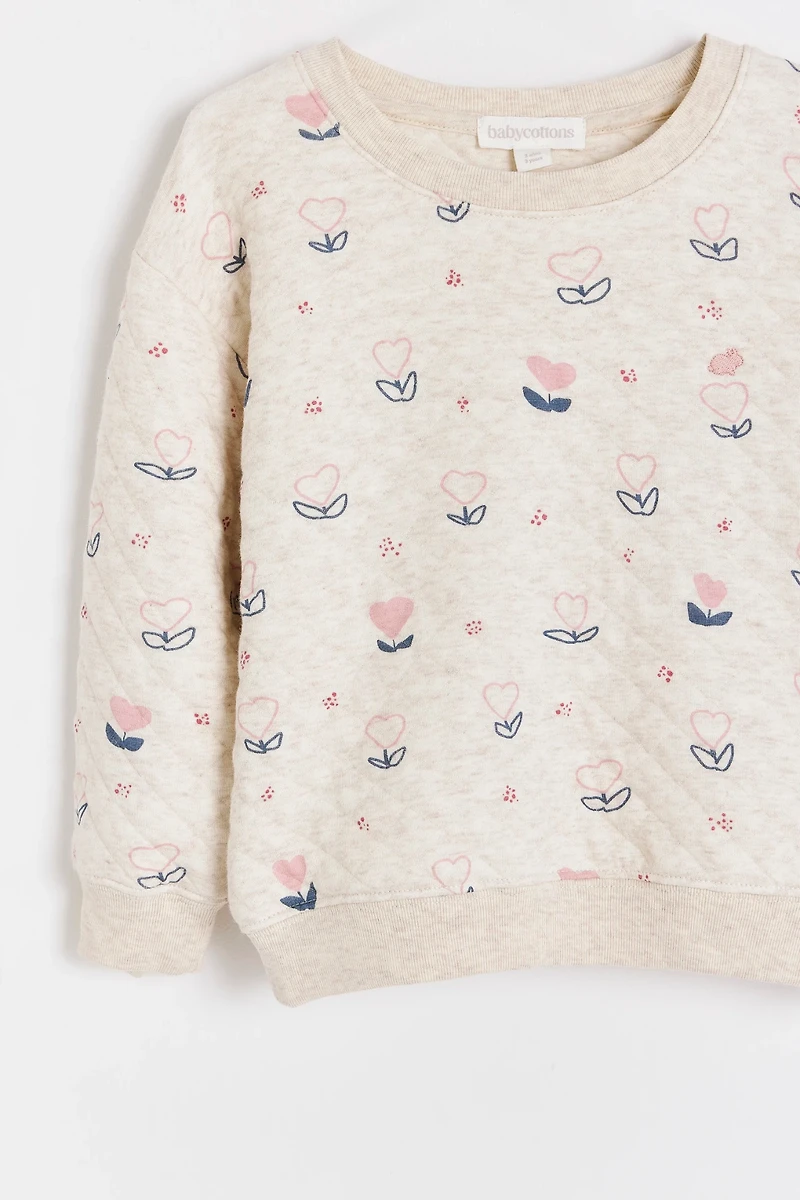 Hearts Printed Sweatshirt