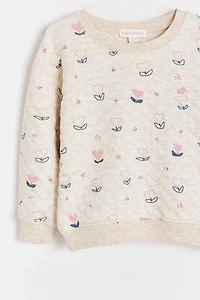 Hearts Printed Sweatshirt