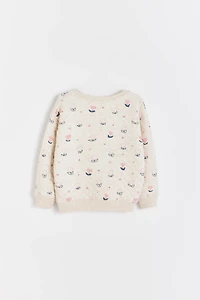 Hearts Printed Sweatshirt