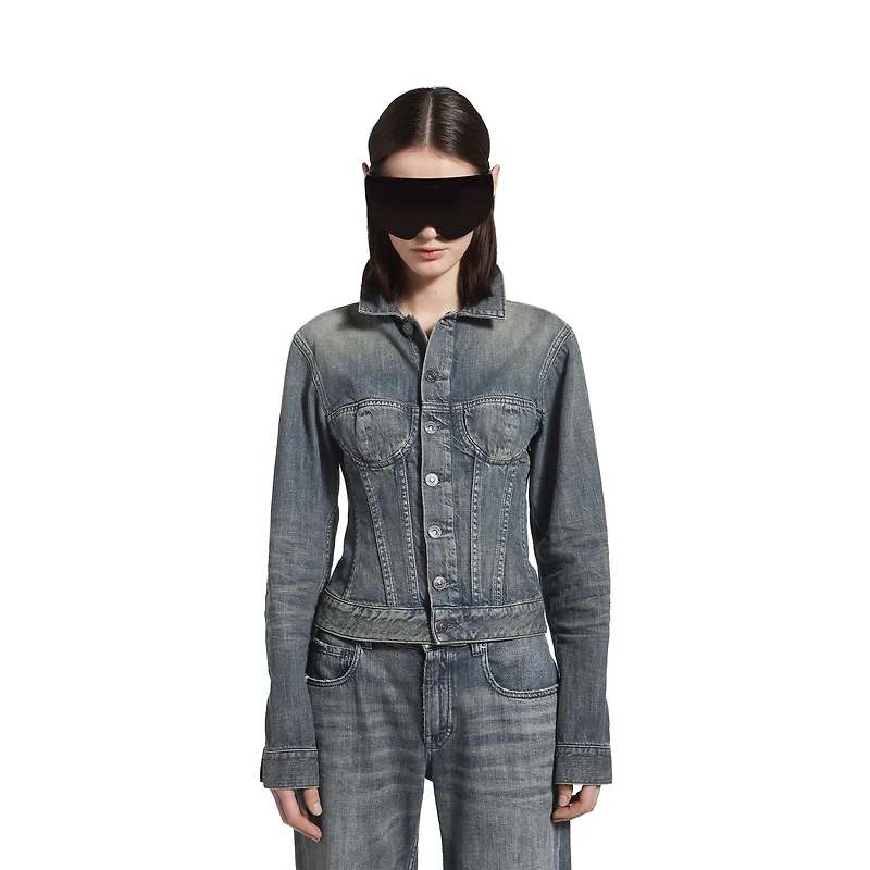 corseted denim jacket