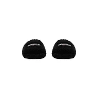 furry slide sandal