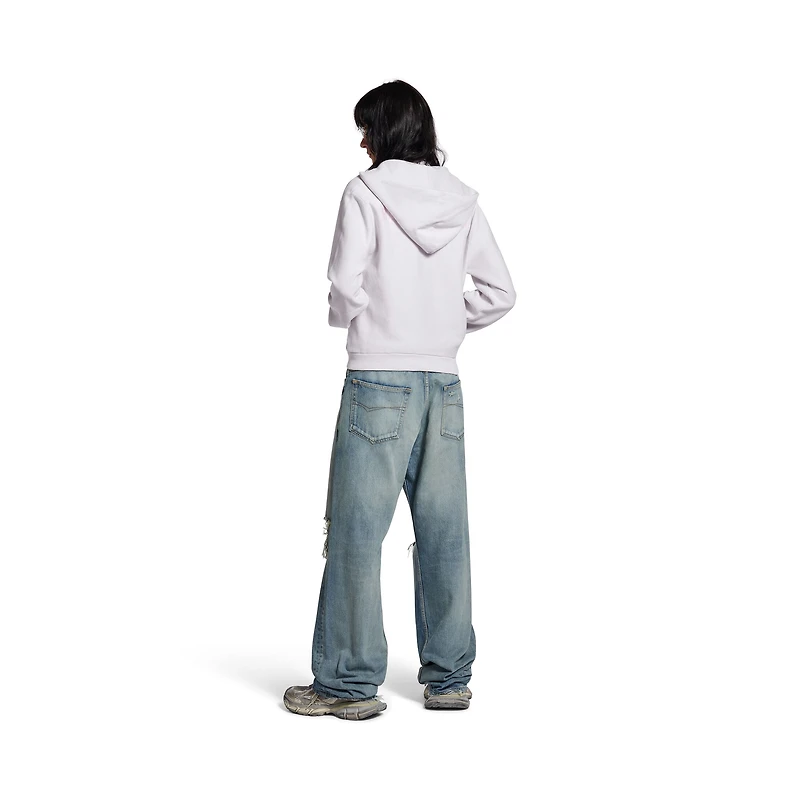 balenciaga back zip-up hoodie regular fit