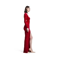 draped maxi dress