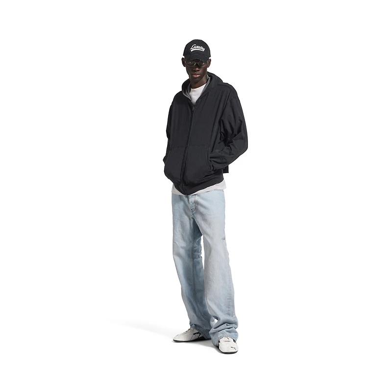 balenciaga back reversible zip-up hoodie