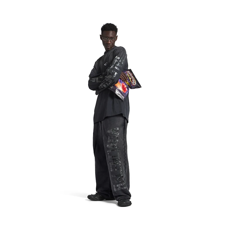 transparent tape baggy pants