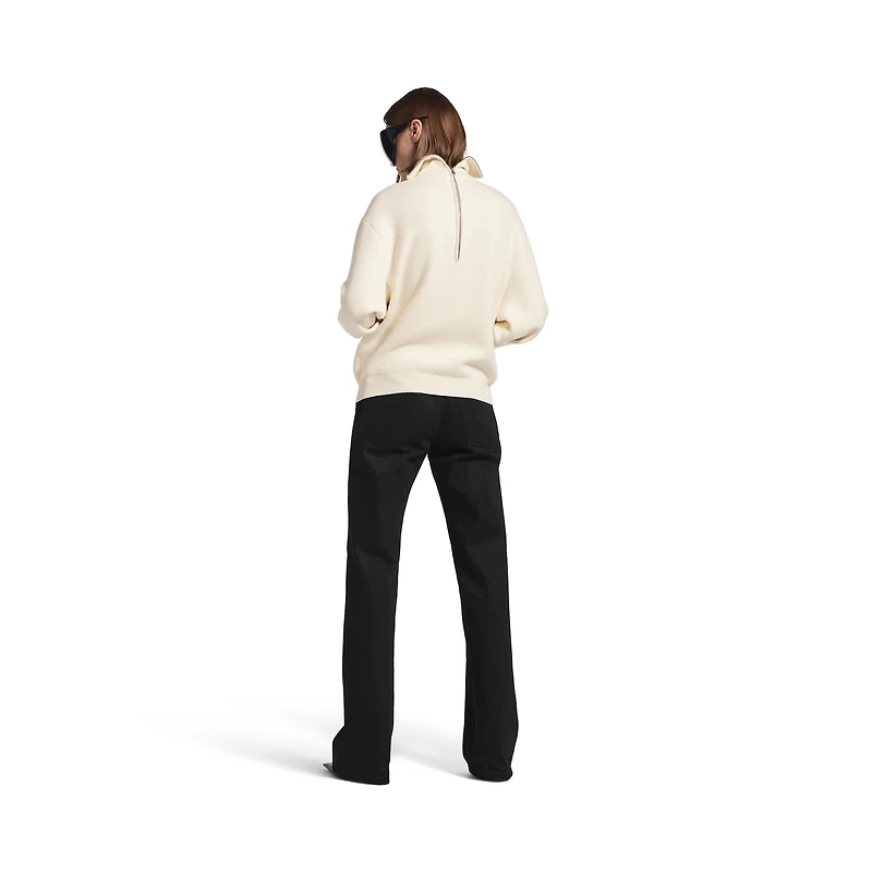 back-to-front high neck sweater