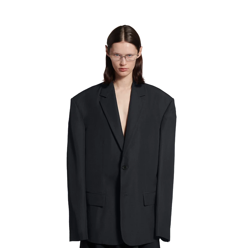 single breasted oversized tailored jacket