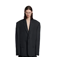 single breasted oversized tailored jacket