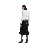 godet midi skirt