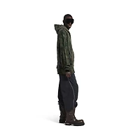 diamond b oversized zip-up hoodie