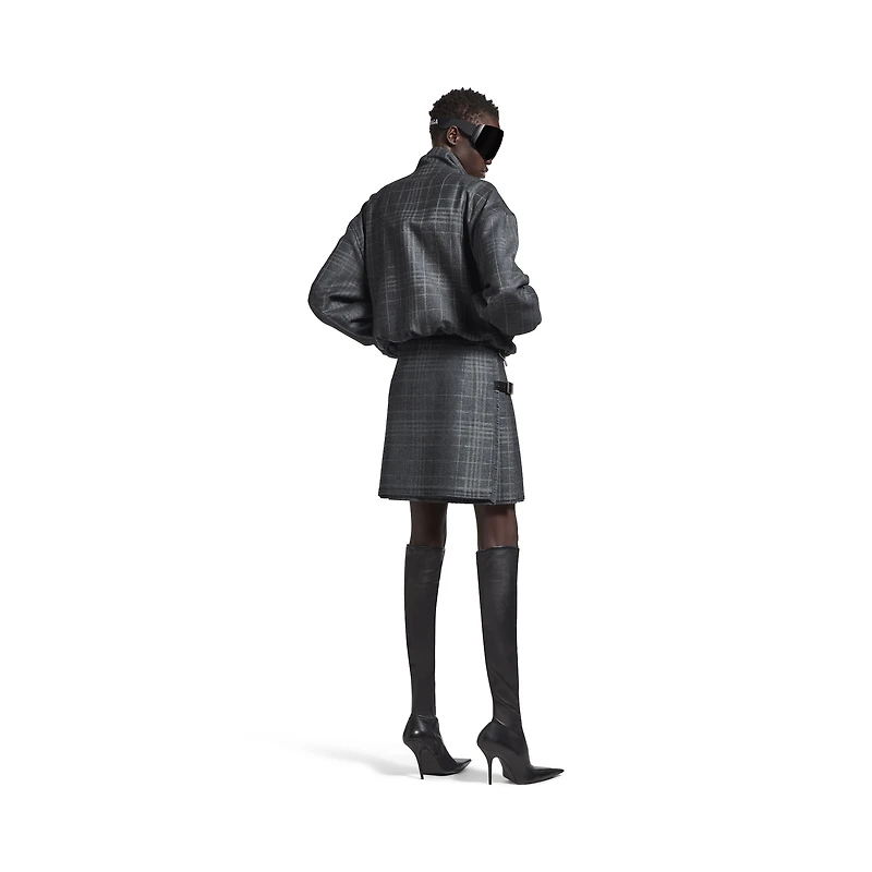 pleated mini skirt