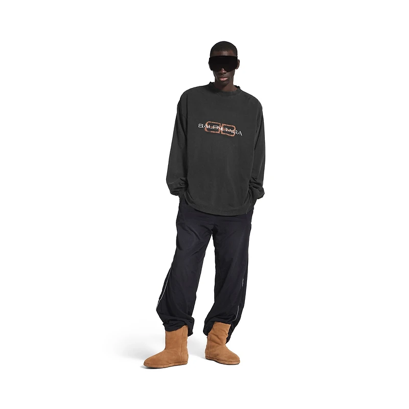 bb icon stencil long sleeve t-shirt large fit