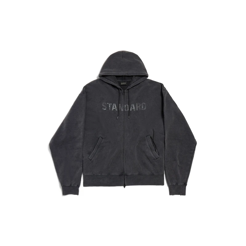 standard oversized zip-up hoodie