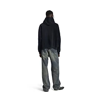 transparent tape ripped pocket hoodie