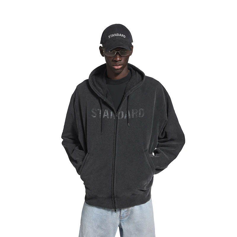 standard oversized zip-up hoodie