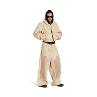 cropped hooded workwear jacket