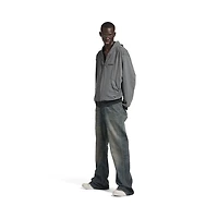balenciaga back reversible zip-up hoodie