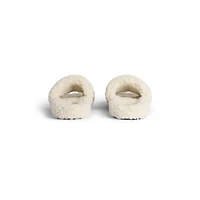 furry slide sandal