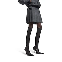 pleated mini skirt