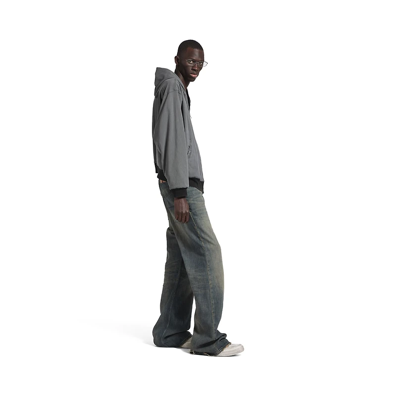 balenciaga back reversible zip-up hoodie