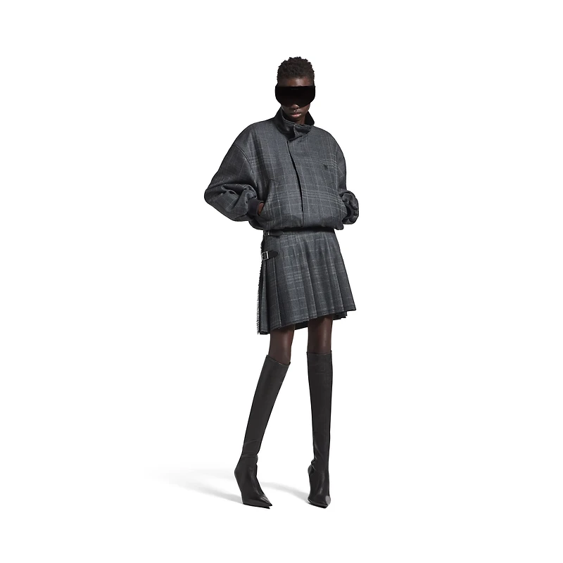 pleated mini skirt