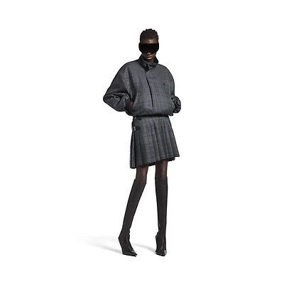 pleated mini skirt