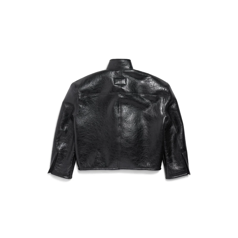 shearling zip-up jacket