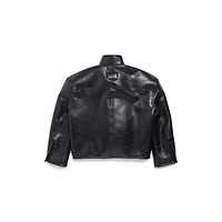 shearling zip-up jacket