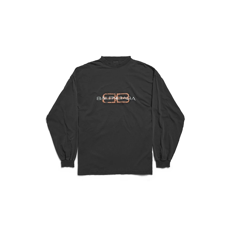 bb icon stencil long sleeve t-shirt large fit