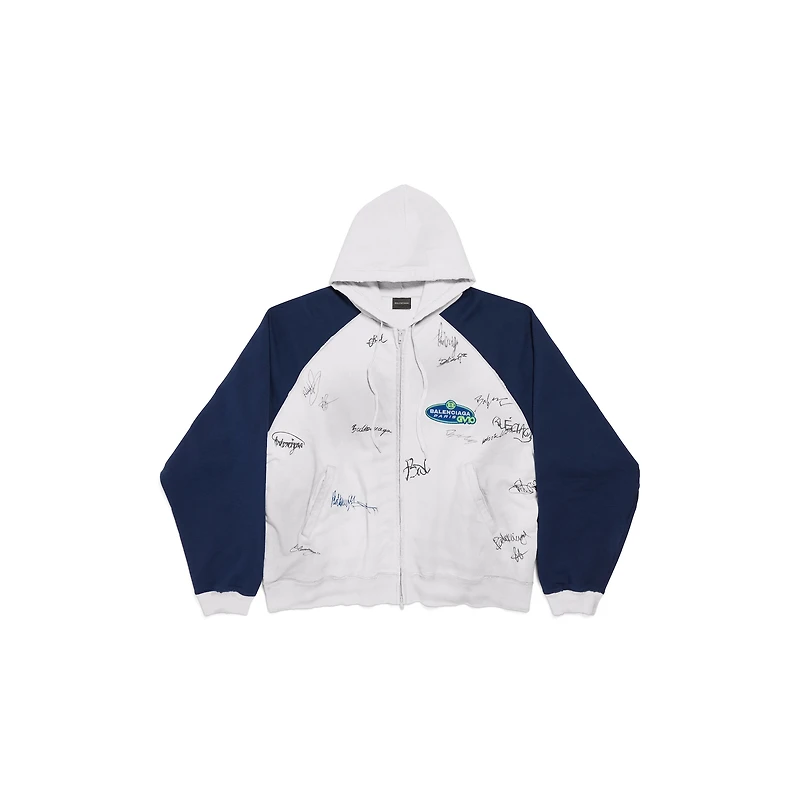 banana raglan oversized zip-up hoodie