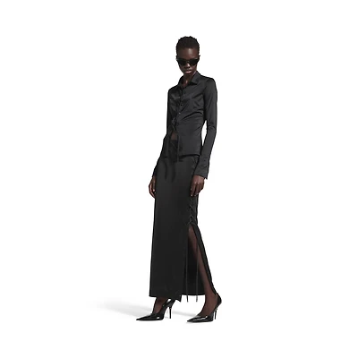 lace-up maxi  skirt