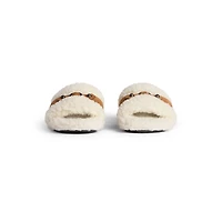 furry slide sandal