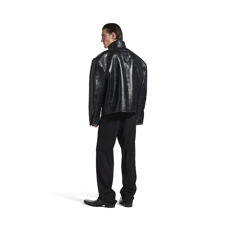shearling zip-up jacket