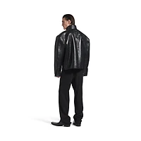 shearling zip-up jacket