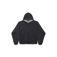 balenciaga back reversible zip-up hoodie