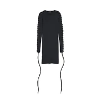 lace-up long sleeve dress