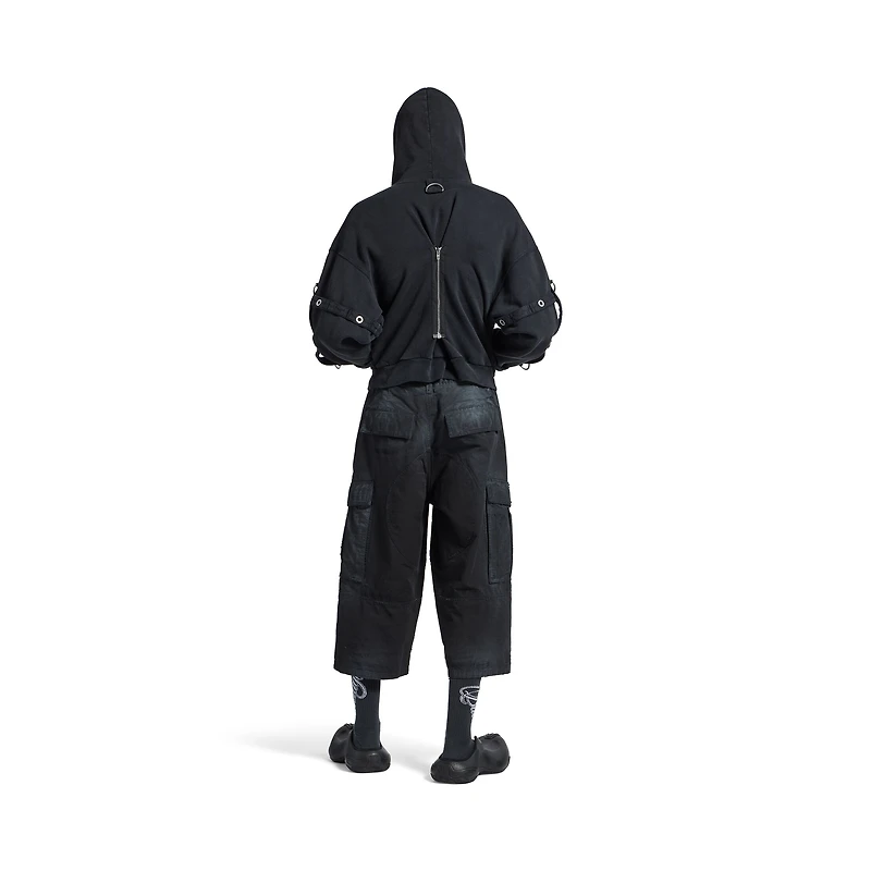 d-ring cargo zip-up hoodie