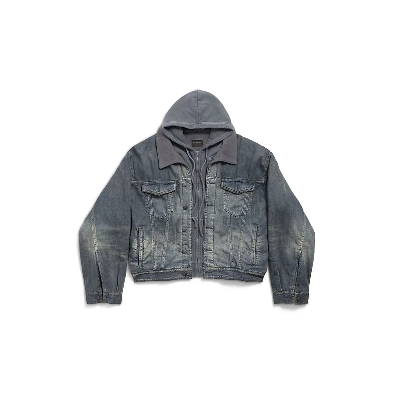 layered lined denim jacket