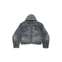 layered lined denim jacket