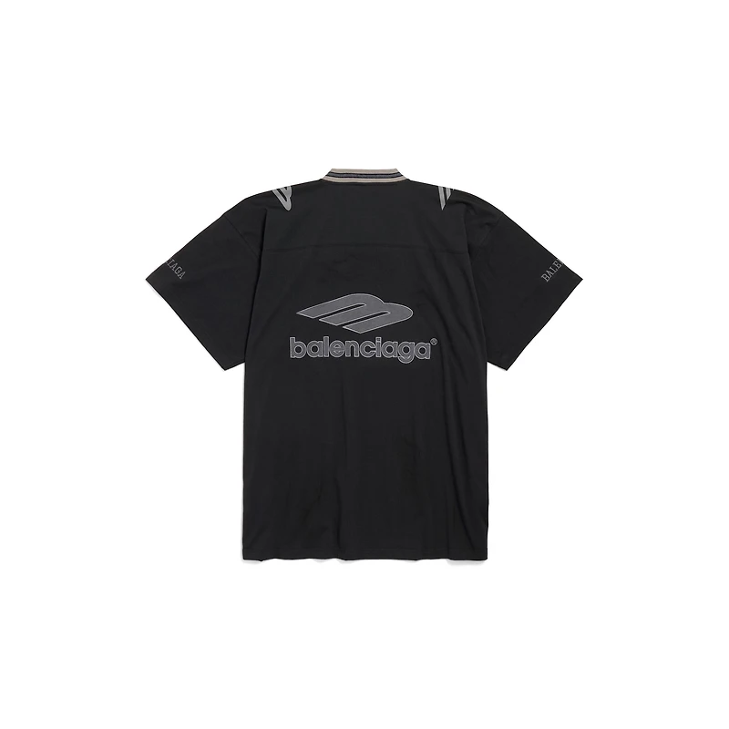 3b football v-neck t-shirt oversized
