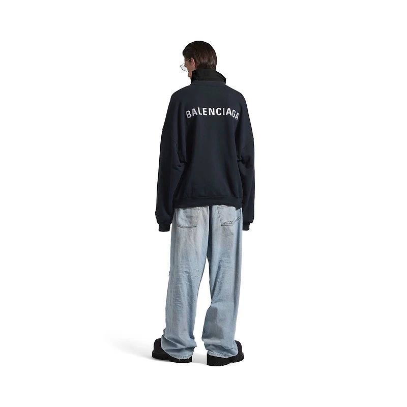 balenciaga back shirt collar crewneck